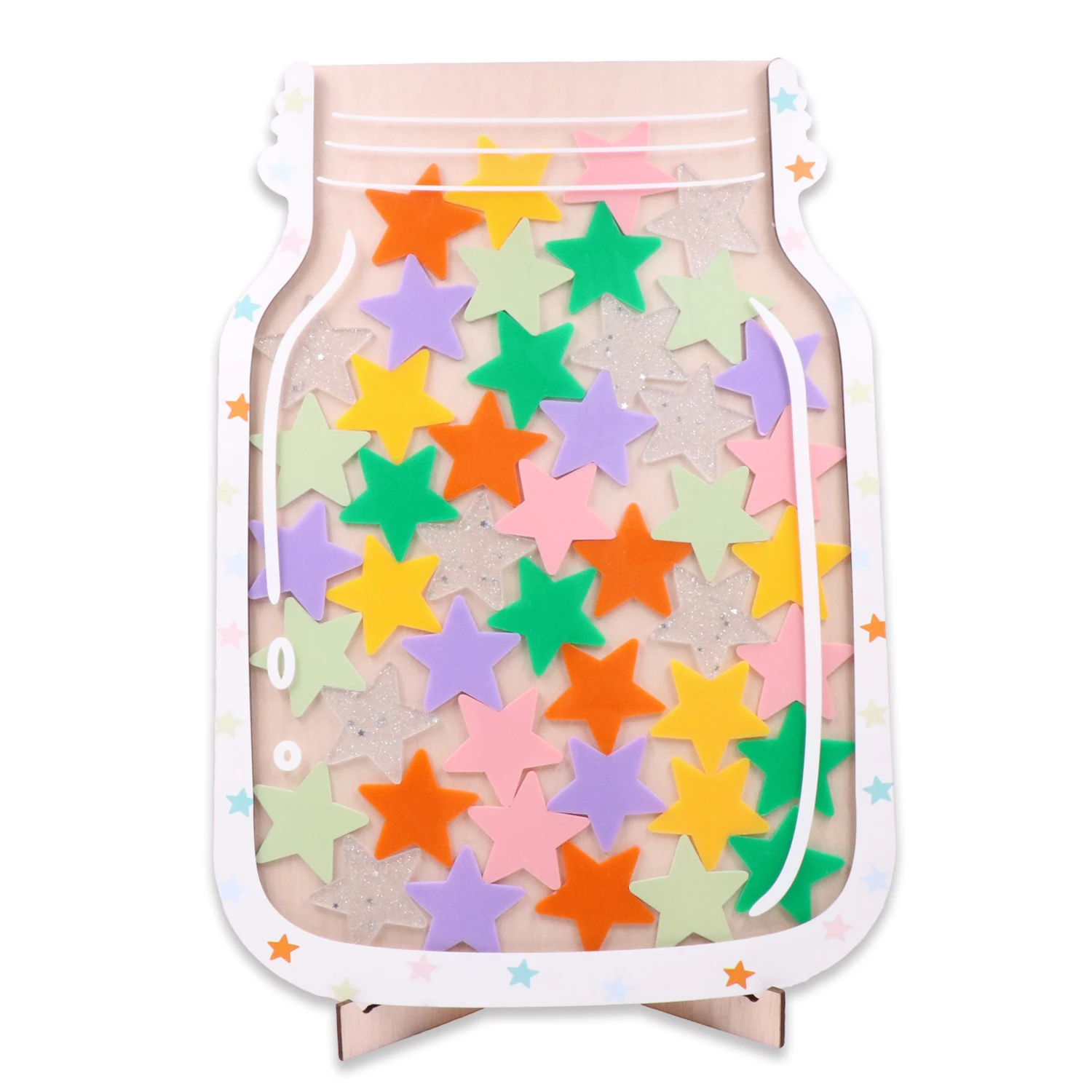 Customized MD131CH1438 1piece-Kids Reward Jar With Star Classroom Reward Jar with tokens(47pcs) chore chart gifts for kids