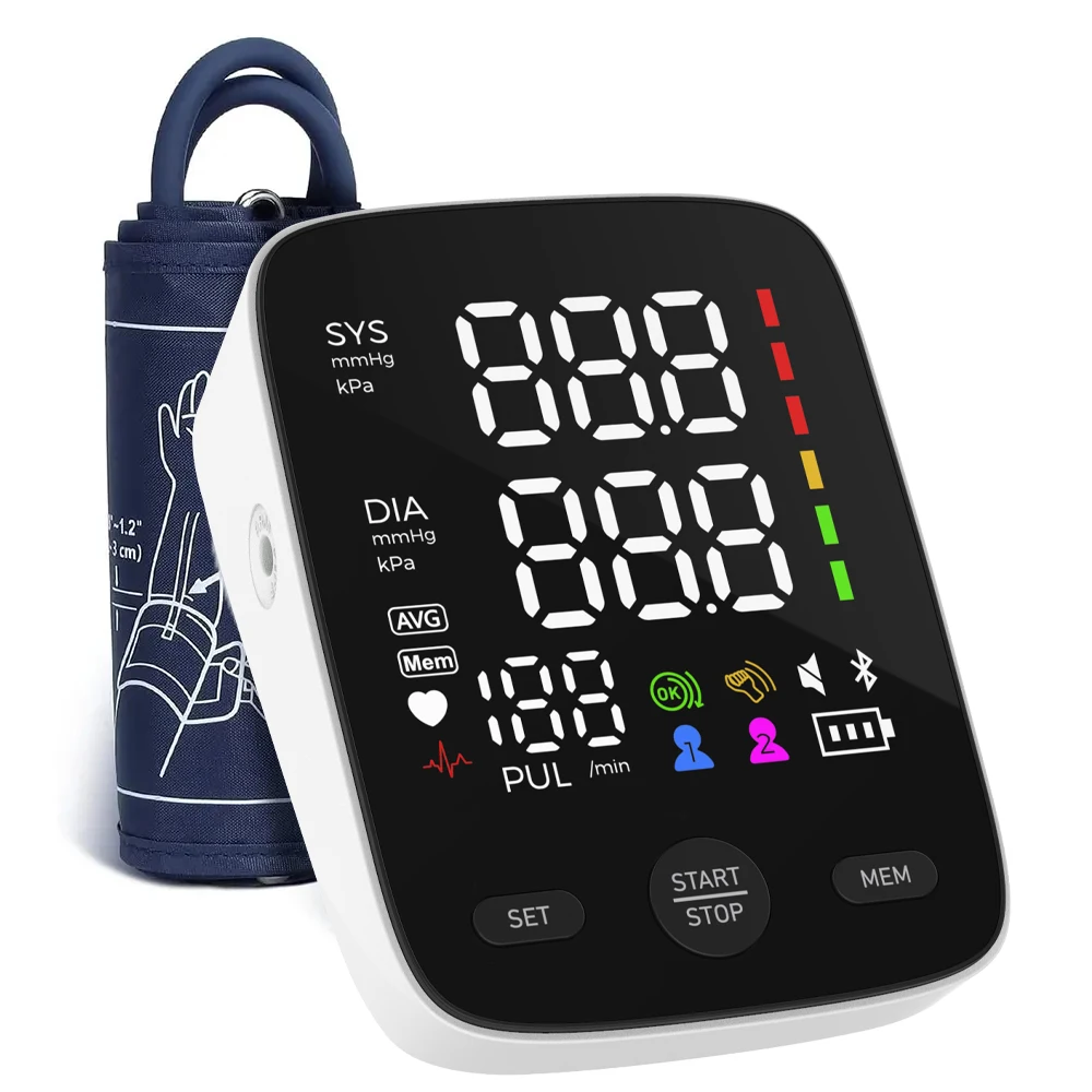Hot Model BP Monitor Customization Big Screen Digital Blood Pressure Machine,Electric Blood Pressure Monitor With Cuff