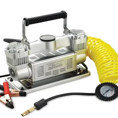 Portable high-efficiency tire pump/air compressor for automobiles, simple and fast inflation tools