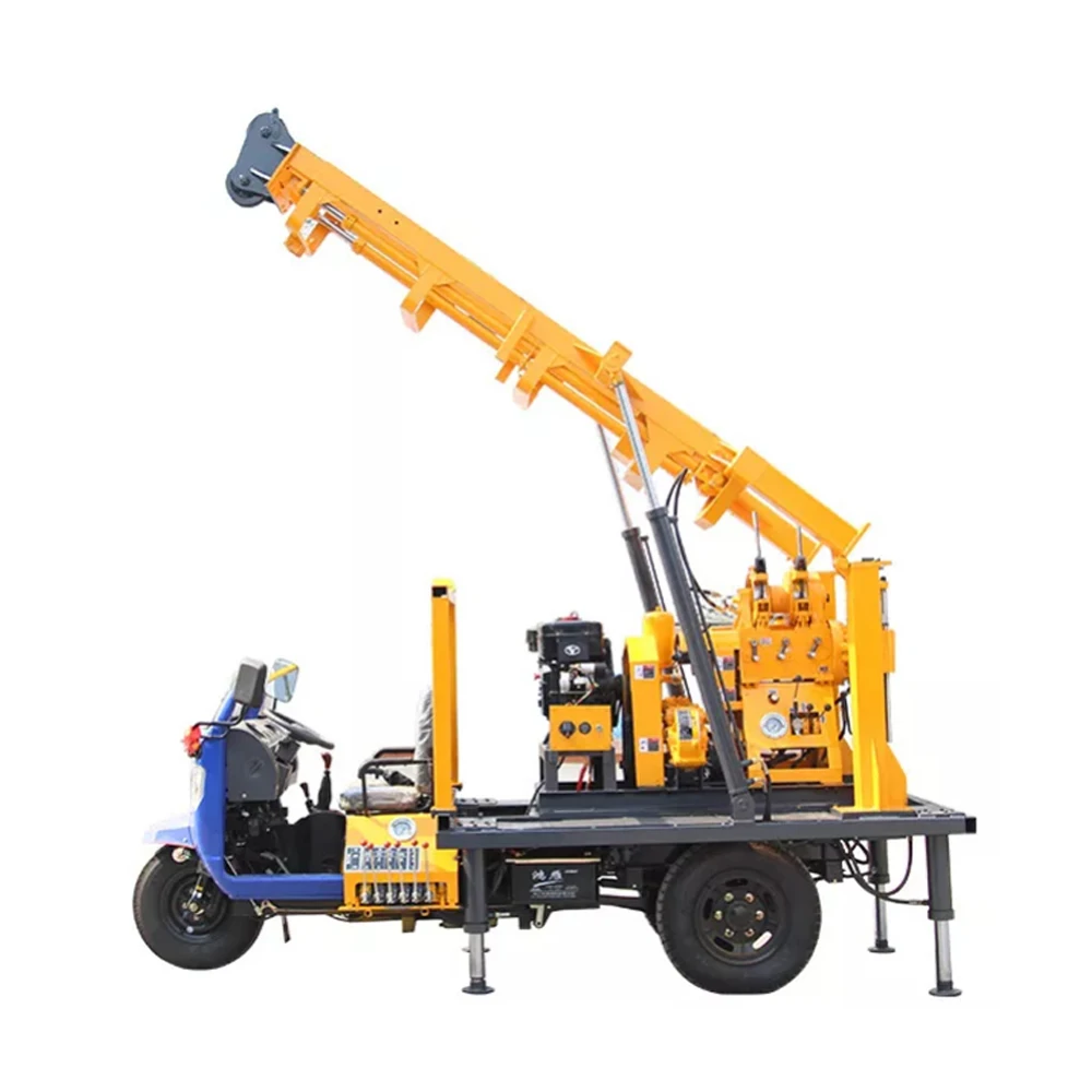 
 XY-200 200m trailer mounted water well drilling rig equipment Borehole Drilling Machine