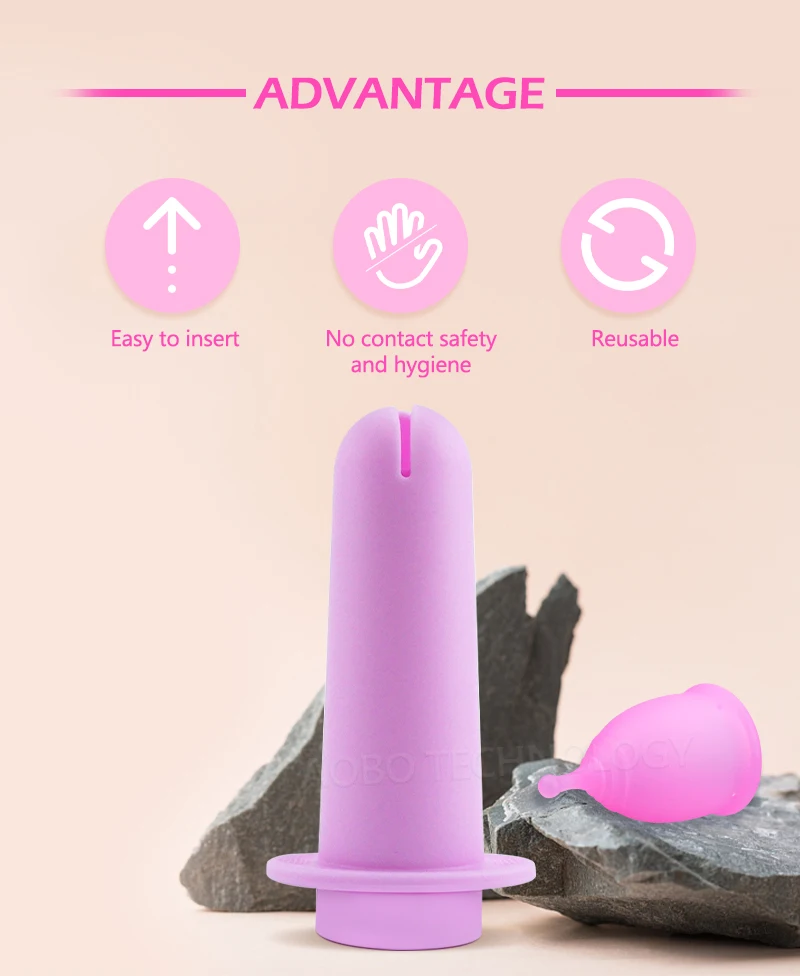 Wholesale Aplicador Copa Menstrual Menstrual Cups Inserter Booster