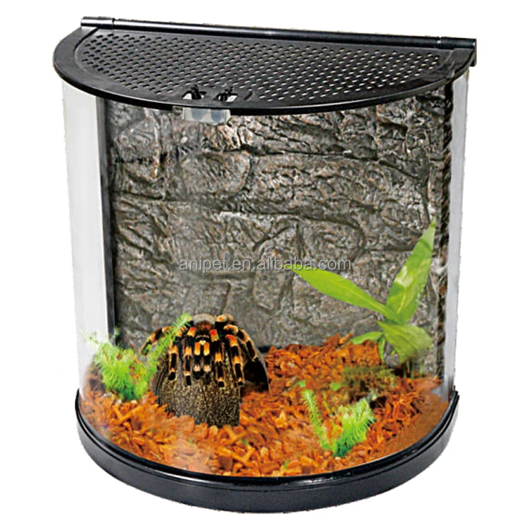 resun hot sale cheap reptile glass terrarium cage for frog gecko metal net climbing pet cage frog gecko snake