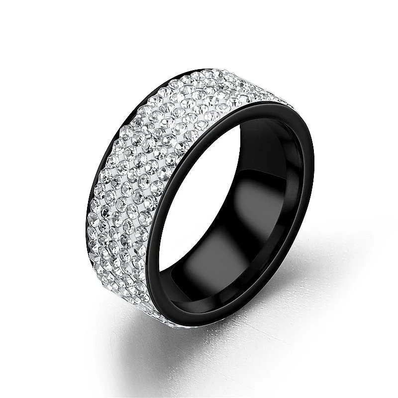 Mix Size Offer Non Tarnish Gold Silver Diamond Ring Women Ring Stainless Steel Rings Wholesale N204230