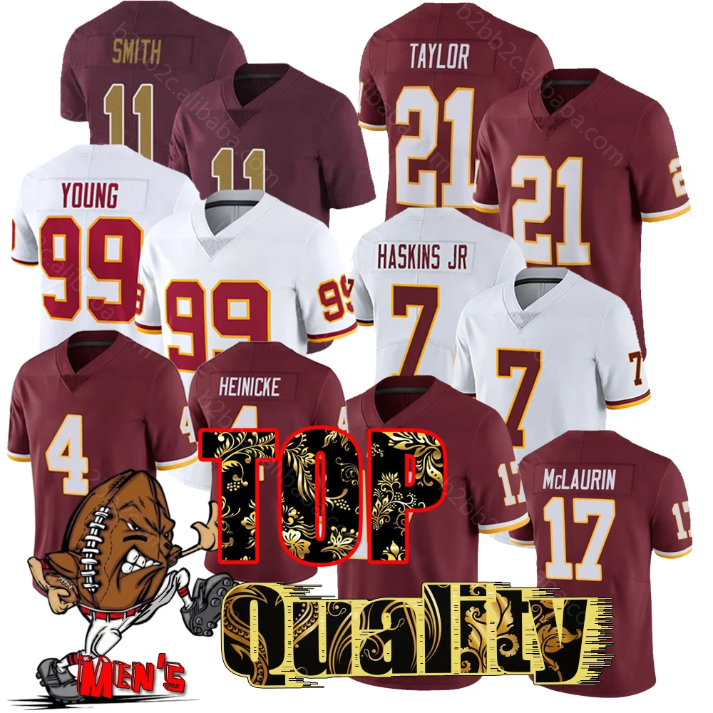 Wholesale Best Quality #17 Terry McLaurin #99 Chase Young #4 Taylor  Heinicke #21 Sean Taylor #24 Stitched American Football Jersey From  m.