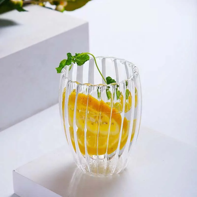 Tasse En Verre Forme Citrouille 400 Ml - Verre épais, Lavable Au Lave-vaisselle - Pour Café, Thé, Jus