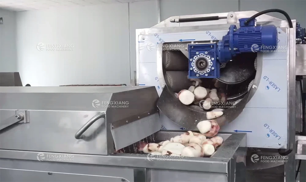 Automatic Cassava Starch Production Line Cassava Potato Ginger Washing Peeling Cutting Dicing Drying Machine