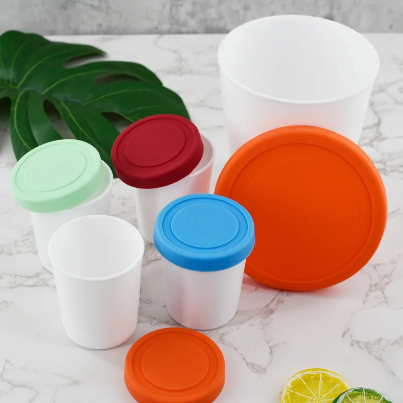 Silicone Reusable Ice Cream Storage Containers For Homemade Freezer