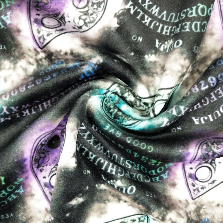 Hot Sale Super Soft Spandex Digital Custom Printed 4 Way Stretch Double Sided Minky Fabric