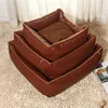 Leather pet sofa waterproof material luxury pet bed for dog and puppy custom size dog bed NO 5