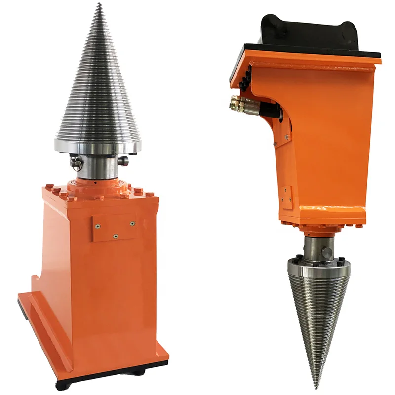Hydraulic Firewood Processor Crawler Excavator Cone Wood Splitter ...