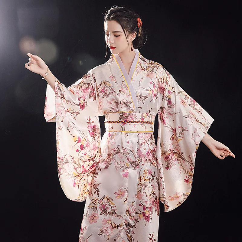 Kimono Abito tradizionale giapponese con Obi Geisha Cosplay Yukata -   Italia