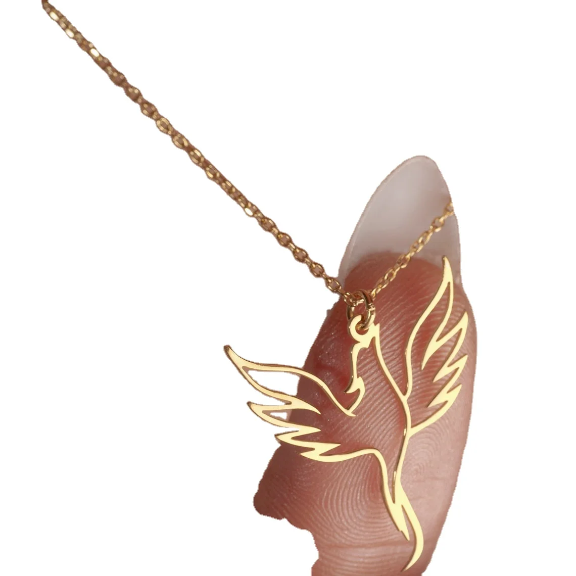 Phönix-Anhänger-Halskette Für Herren, Gotische Vintage Mythische Vogel Phoenix Fl%c3%bcgel Halskette