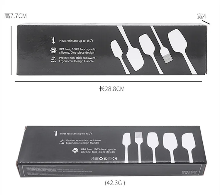 product silicone cooking tools non stick  heat resistant for cooking silicone spatula set silicone kitchenware utensil set-10