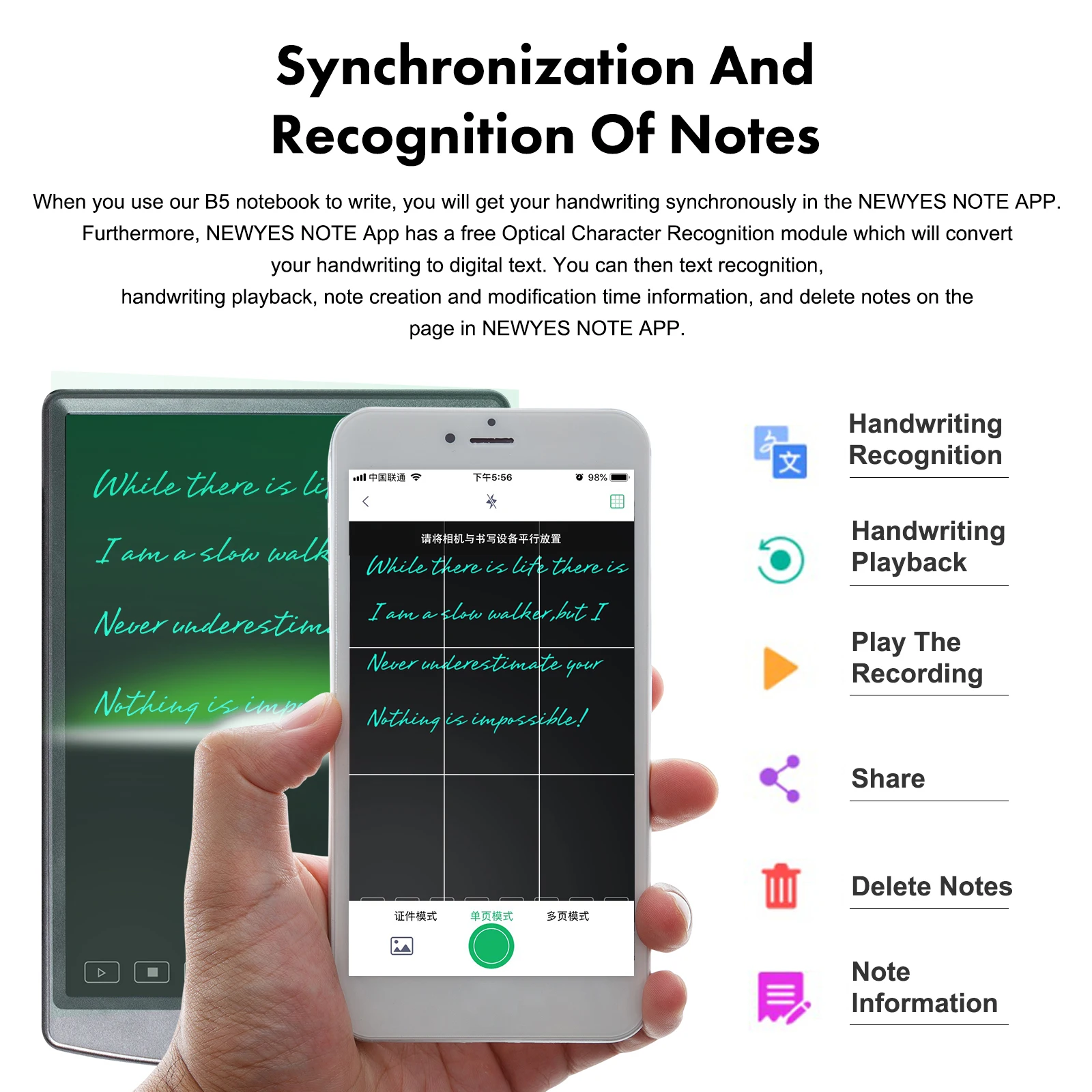 New Product Cloud Storage Synchronized Handwriting Recognition Smart