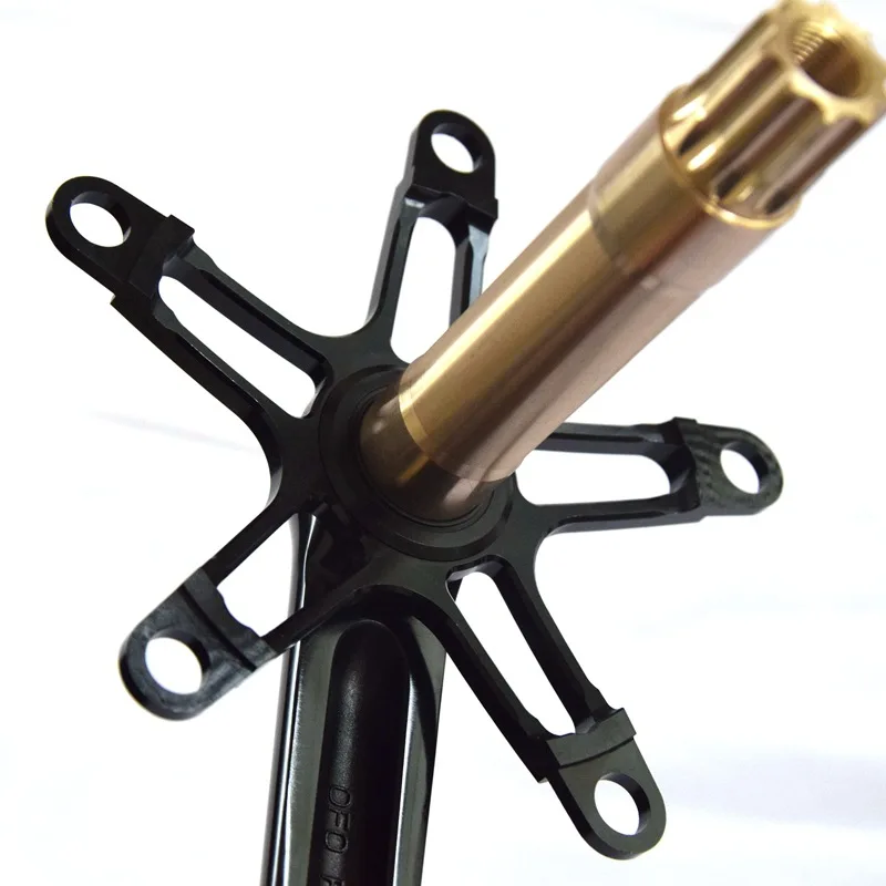 Mountainbike 165mm Vierkant Crankstel 130BCD 44T Ronde Kettingblad Aluminiumlegering MTB Crank for 10/11 Snelheid (Color : Silver 165mm, Size : 44T