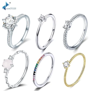 New Arrival High Quality Wholesale 925 Sterling Silver Rings With Synthetic Cubic Zirconia eternity ring for designer women