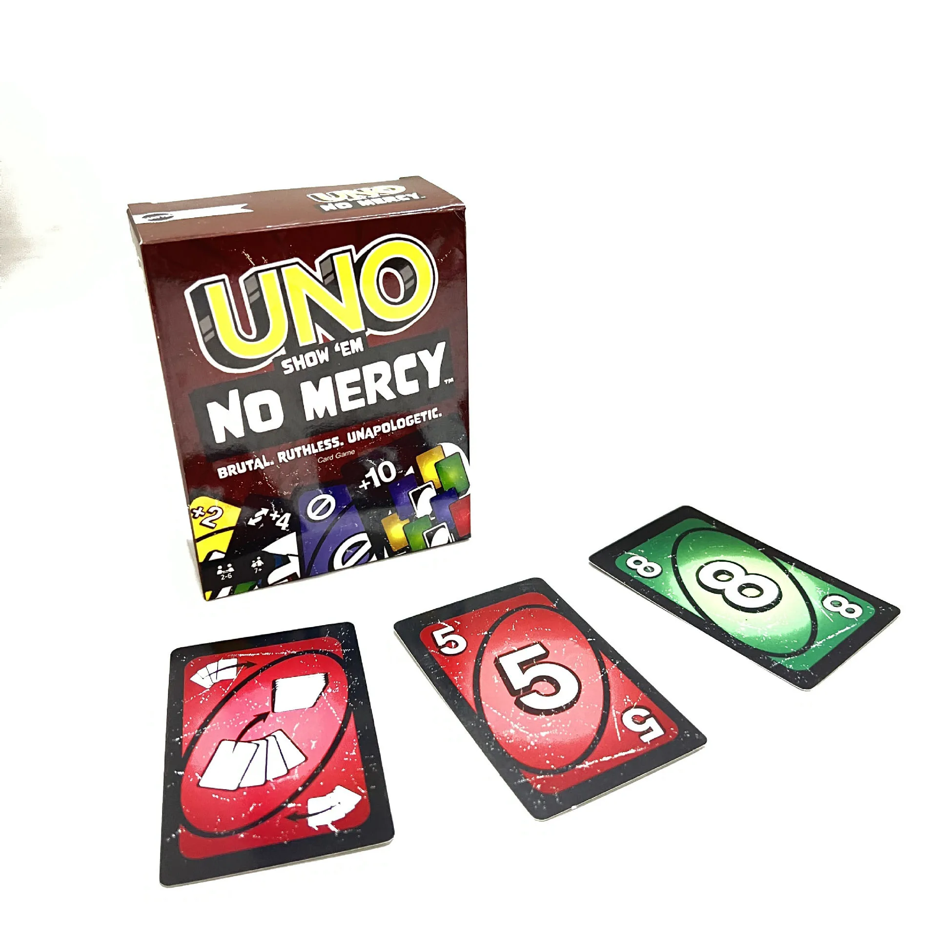 168pcs Classic Unos No Mercy Skip Bo Flip Plus Poker Thickened Paper