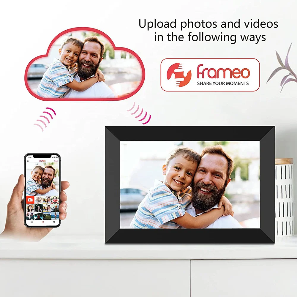 10.1" HD IPS Touch Screen Digital Picture Frame WiFi Sexy Send Picture Video Though Frameo App 16G 32GB