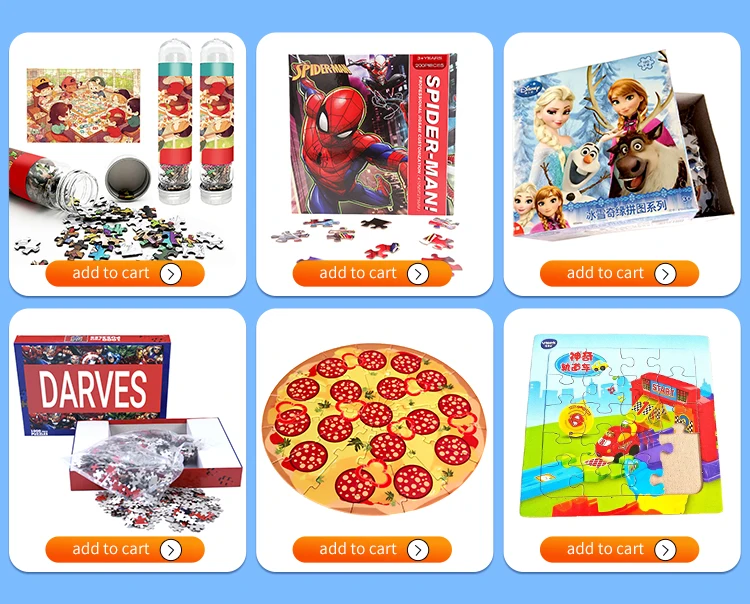 Round Custom Jigsaw Puzzle For Kids Early Education High Quality