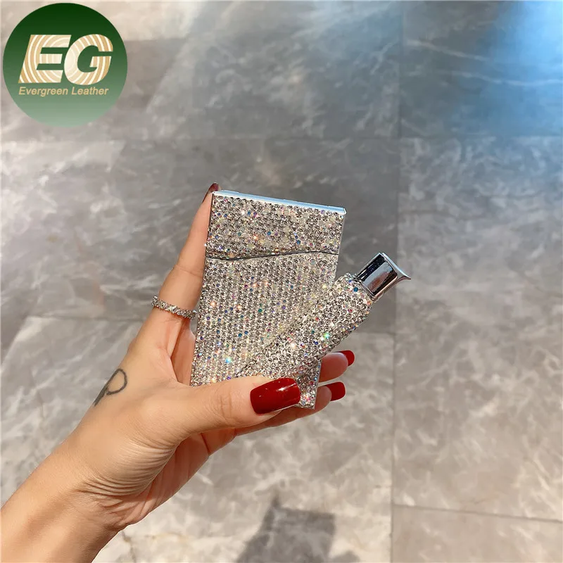 blinged out cigarette holder TikTok Shop Car Decor: Bling Deals Cigarette Case,Bling Rhinestone Women Cigarette