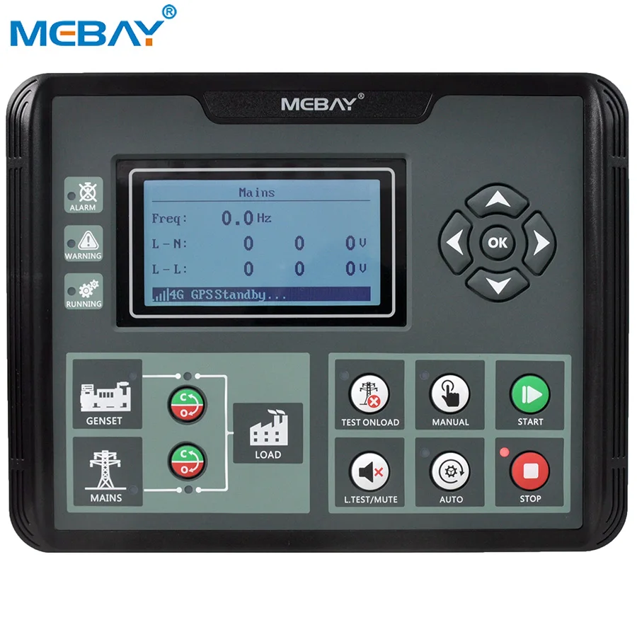Mebay 4G Generator Controller DC52CR-4G GPS AMF Sim Card Supported Free Platform