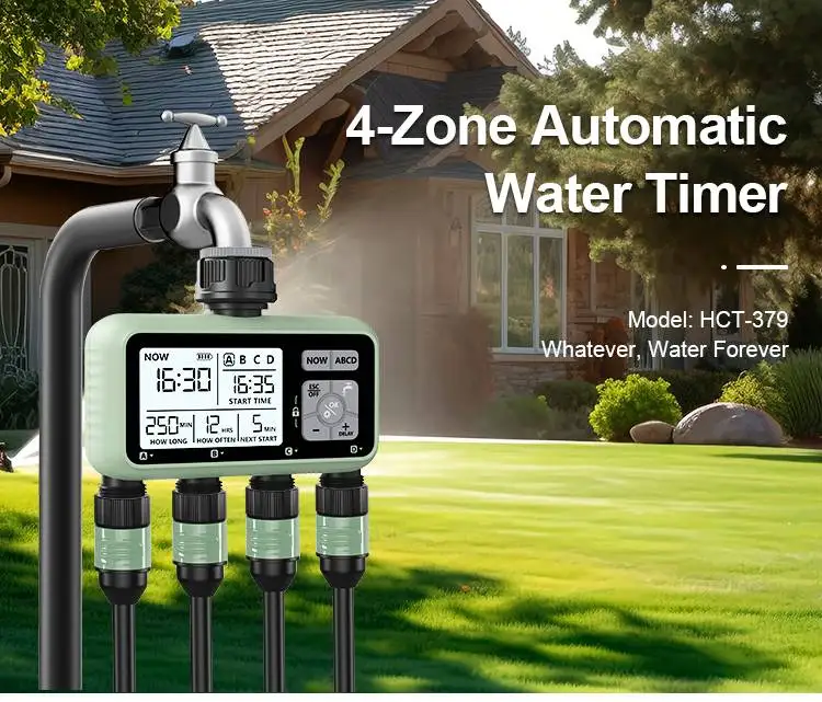 New Design Garden Electronic Automatic Four Zone Water Timer