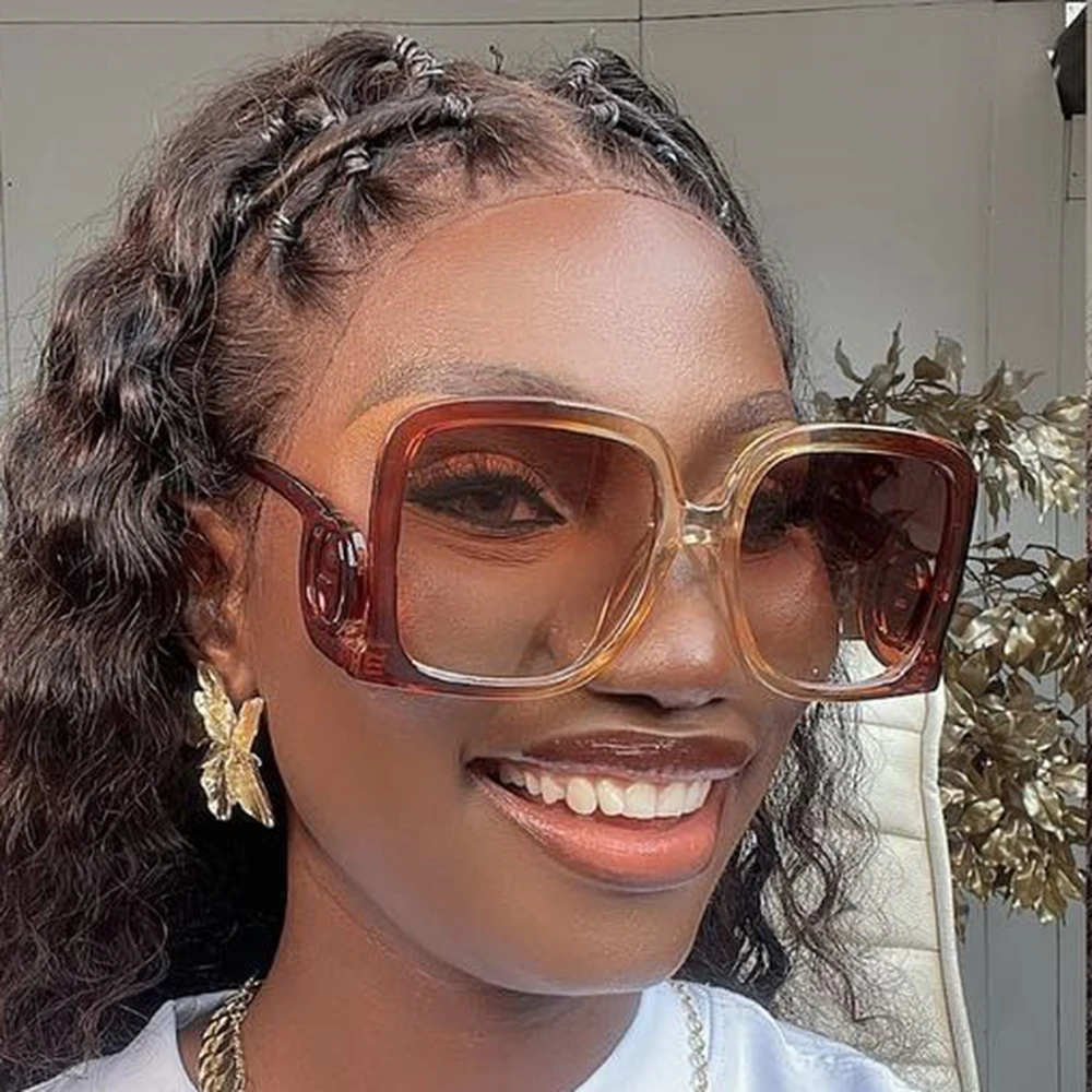 Vintage Oversized Square Gradient Y2K Sunglasses for Women 2024