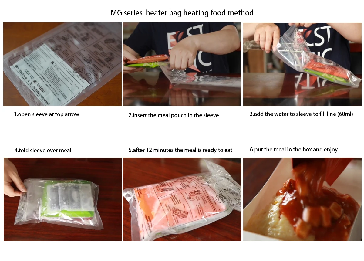 New Energy Flameless Water Reactive Mre Heater Food Ration Heater Bag