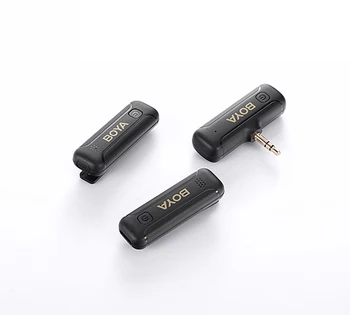 BOYA BY-WM3T2-M2 Mini Noise Cancellation Mic Charge While Using for Camera Computer 3.5mm Wireless Lapel Lavalier Microphone detail image