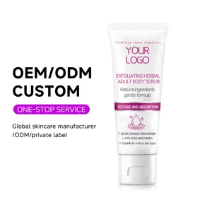 OEM ODM Skin Care Product Shea Butter Vitamin C E  Facial Sugar Face Dark Spot Whitening Exfoliating Herbal Adult Body Scrub