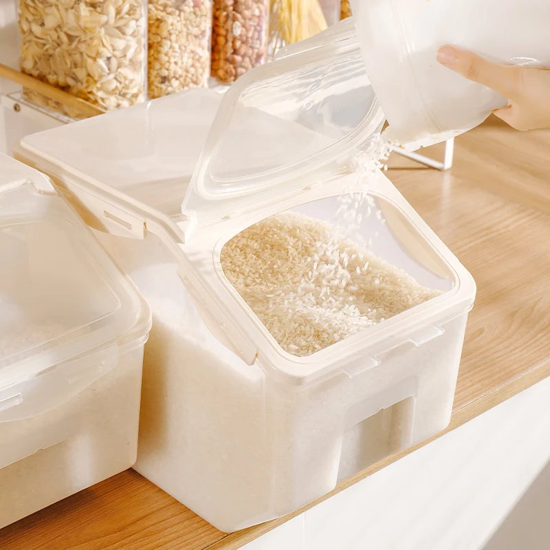 Kunststoff luftdichte Mehl Zucker Reis behlter mit Deckel Aufbewahrung  boxen & Behlter fr Aufbewahrung sbox fr Reis Tiernahrung Verwendung