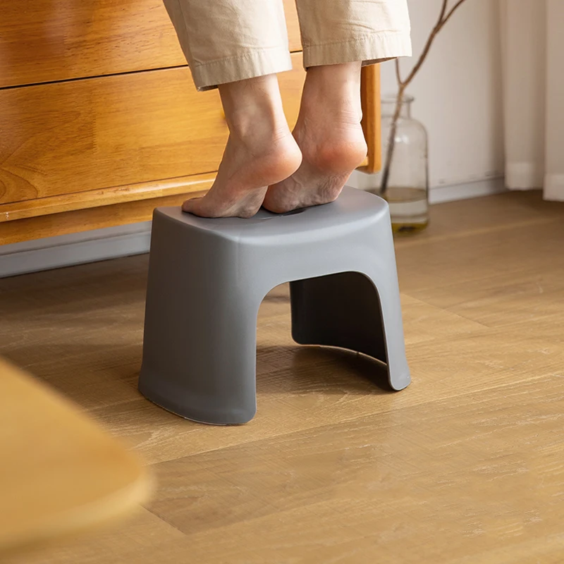 SHIMOYAMA Japanese Home Entrance Portable Comfortable Thickened Heavy Duty  Plastic Stacked Small Chair Shoe Changing Stool