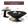 Slate countertop flying saucer coffee table 75cm + 50 side table