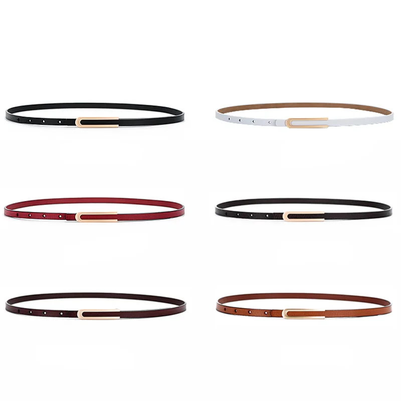 Оптовая продажа с фабрики на заказ тонкий пояс женский ремень из натуральной кожи модный для платья свитера