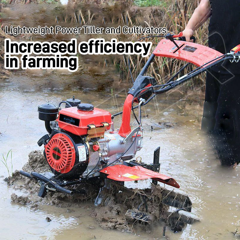diesel mini tiller cultivators home use rotavator walking tractor weeding power tiller rotary-9