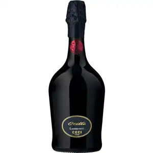Italian Otello Lambrusco IGT 200 Sparkling Red Wine Sweet and Dry Taste Perfect with Pasta and Cold Cuts 6 Bottles Per Box
