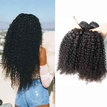 Full Cuticle Grade AAAAAAAA Mink Brazilian afro weaves bundles human mongolian extensions virgin kinky curly hair with closure