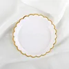 Gold embossed edge yellow paper cup-10 pcs
