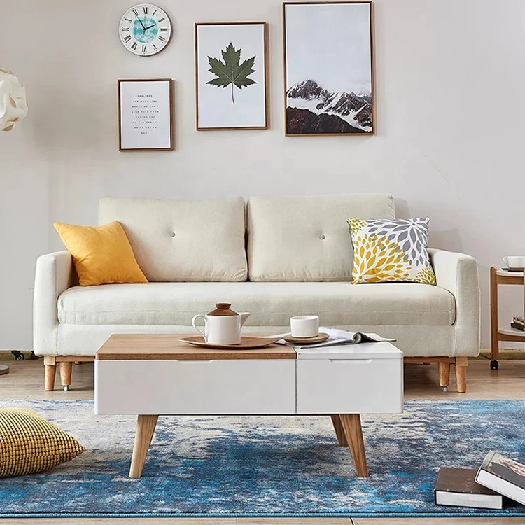 Customized Multifunctional Lift Top Height Adjustable Coffee Table with Storage Wood Tea Coffee Table for Living Room Furniture