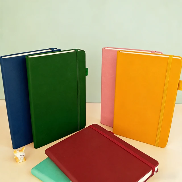 Custom Printing Daily Planner Leather Diary Undated Student Business School Supplies Goal A5 Planner Personalized Notebook