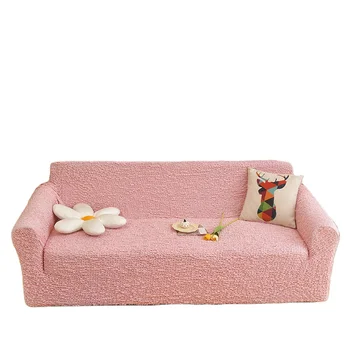 Universal 1 2 3 Seat 4 Seat Furniture Protective Cover Sofa Couch Plain Seat Custom Style Fabric Pattern Solid Color Sofa Cover