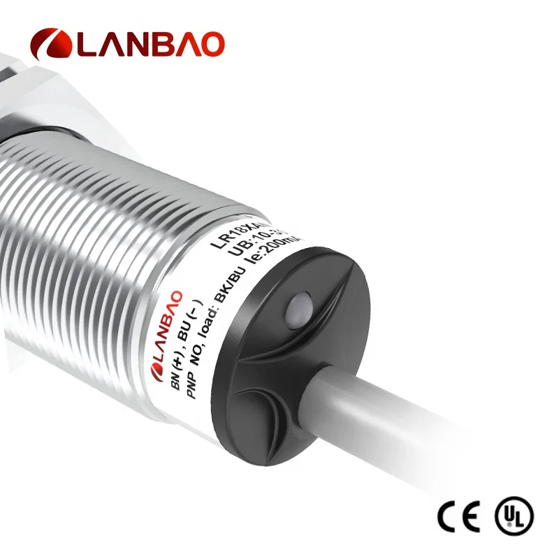 For LANBAO LR18X Series M12 Inductive Proximity Sensor Switch CE Approved DC Voltage Sensor