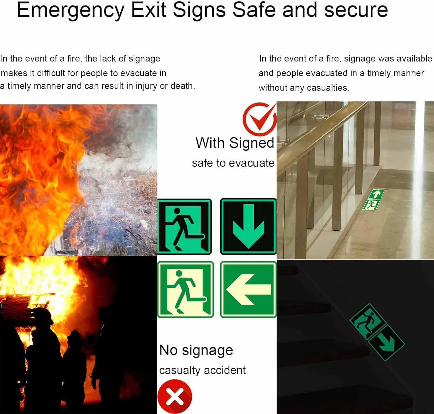 Cartello Uscita di Emergenza Sinistra – 250x310 mm Segnaletica di Sicurezza UNI EN ISO 7010 | Leroy Merlin