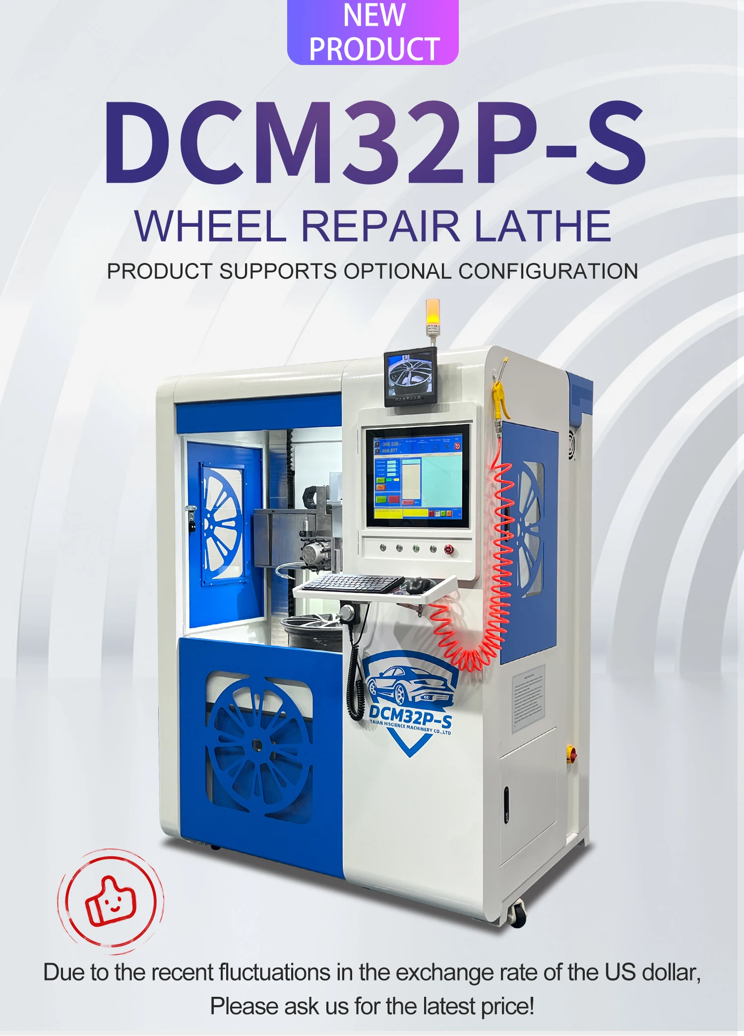 Alloy fix cnc wheel lathe wheel repair center alloy wheel repair kit equipment machine for sale DCM32P-S