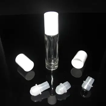 10ml clear essential oil glass roll on bottle with glass roller ball