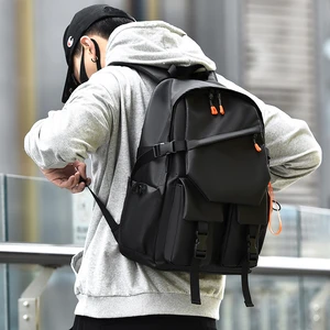 Wholesale OMASKA 17 Inch Waterproof Fashion Polyester Men's Travel Backpack Zipper Large Capacity College Student Backpack