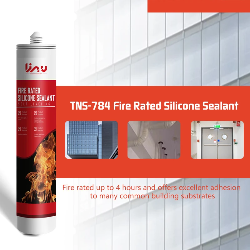 Factory Price 300ml Heat Resistant Fireproof Silicone Sealant Firestop for Fireplace