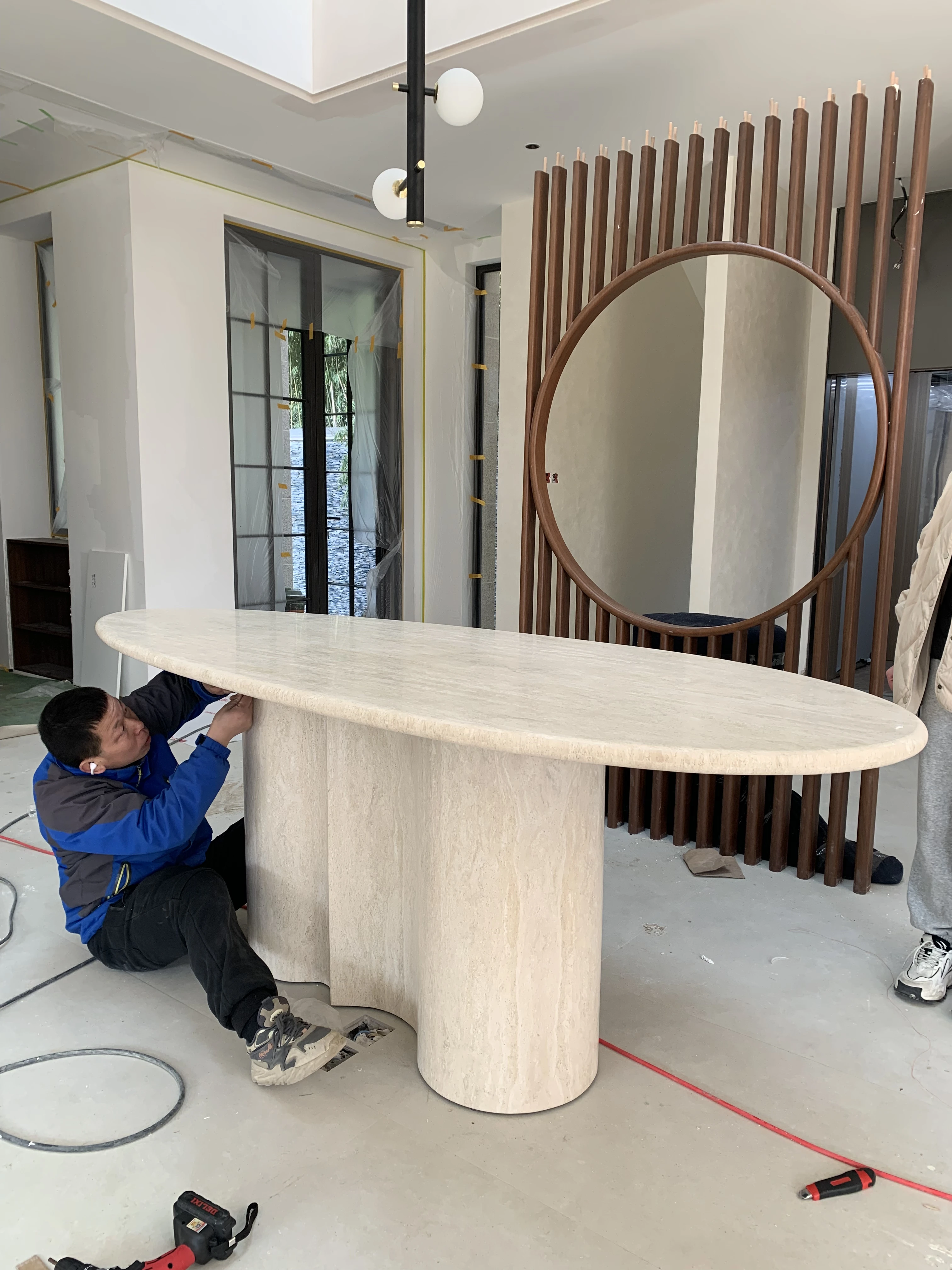 OEMクラシックナチュラルマーブルストーンベージュトラバーチン