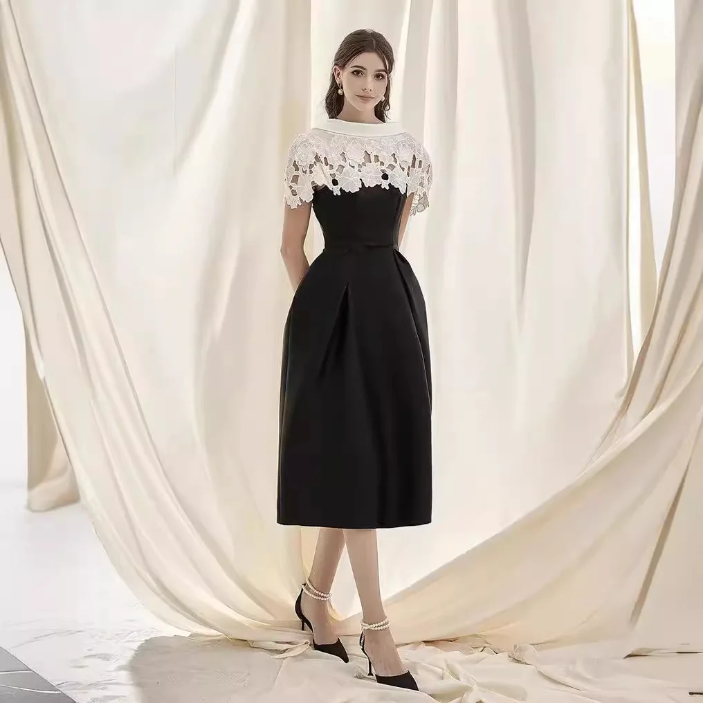 High Quality Elegant Women's Evening Dresses Long Design with Lace Maxi Length Party Style Solid Pattern Woven High Quality Elegant Women's Evening Dresses Long Design with Lace Maxi Length Party Style Solid Pattern Woven