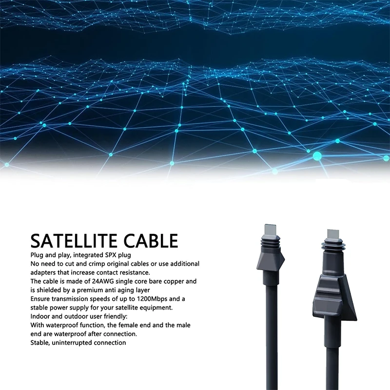 Starlink Flat High Performance Kit Cable High Speed Low Latency Internet Starlink Satellite Dish Cable Starlink Mini